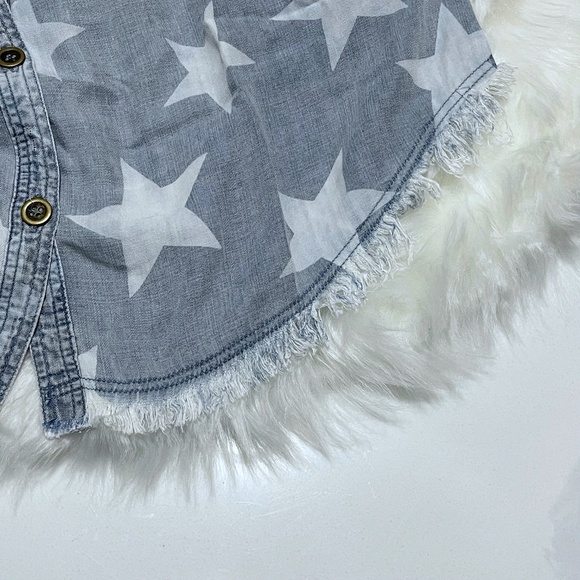 RESTOCKED Easel Lightweight Distressed Denim Shirt Dress - Slightly darker shade - Picture 13 of 15